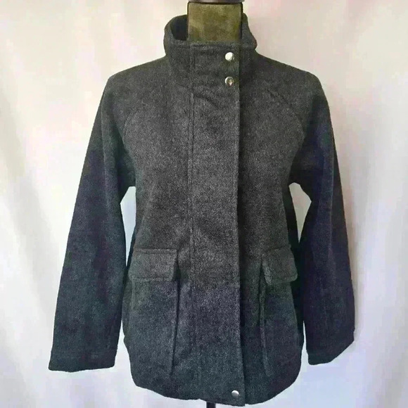 😍 NWT 😍 Banana Republic Brushed Short Jacket, Charcoal Gray, Size S - Picture 4 of 11